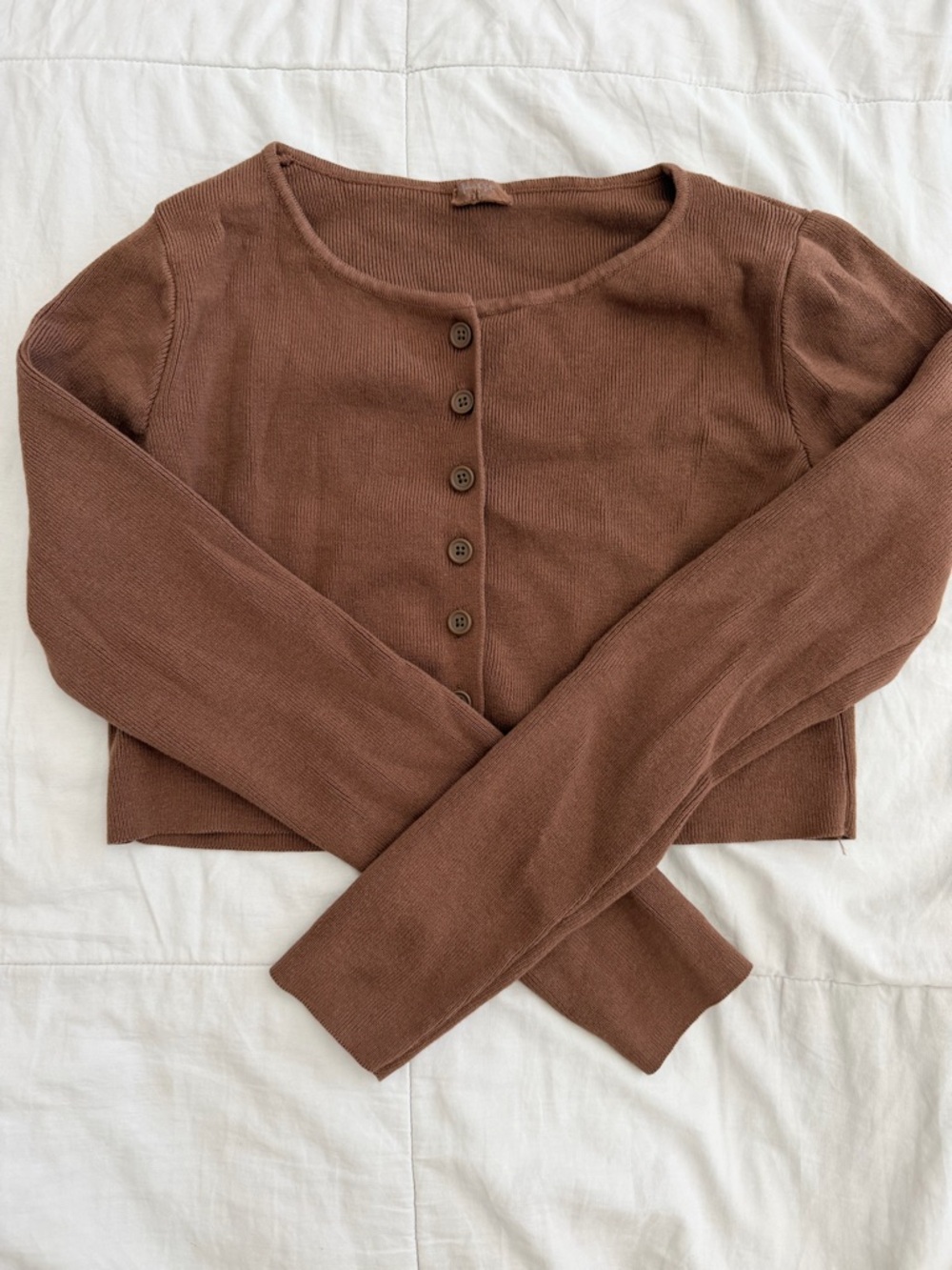 Brandy Melville Brown Athelia Cardigan